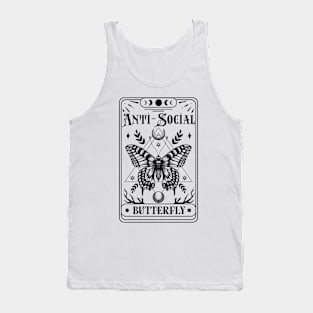 Anti-social Butterfly | Funny tarot deck | Funny trending quotes Tank Top